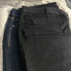 New, but missing tags. Never worn. 2 pairs: black and dark blue Jean/jeggings.